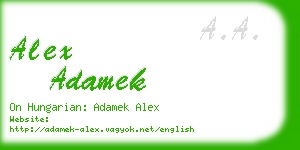 alex adamek business card